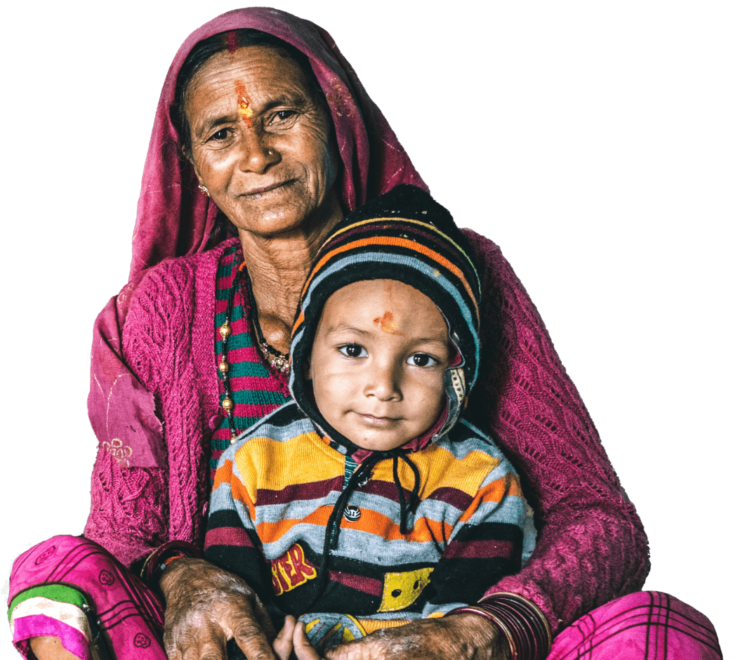 Frau Mit Kind Auf Dem Schoß